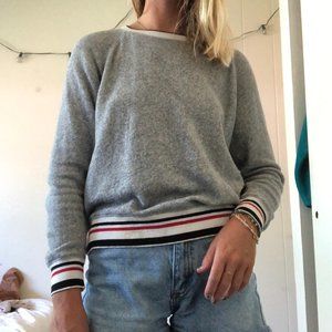 soft joie terry ringer crewneck sweatshirt/sweater